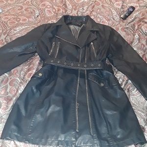 Nine west leather coat